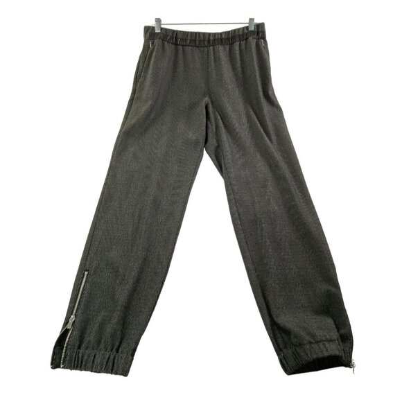 CHICO'S Women Black Label Pants Ankle Zip Elastic Waist Sz M Black Work 80-30 - Picture 2 of 16